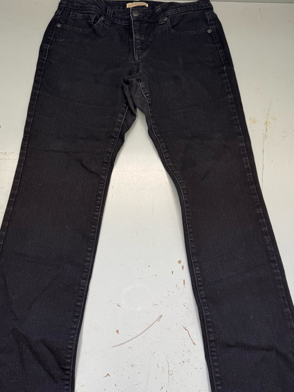 Nine West Vintage America Women's Black Slim Straight Leg Denim Jeans size 10 30